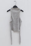marc le bihan off shoulder long sleeve top 26958 E23 gray
